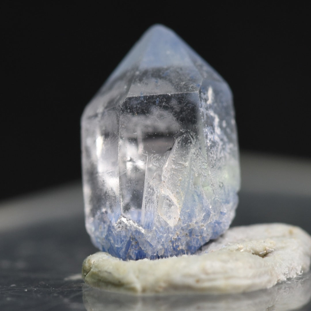 Natural Dumortierite in Clear Quartz Inclusion Raw Crystal Specimen from Brazil - 0.34 grams - 1cm