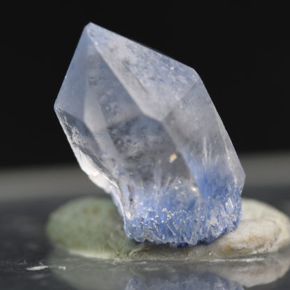 Natural Dumortierite in Clear Quartz Inclusion Raw Crystal Specimen from Brazil - 0.34 grams - 1cm