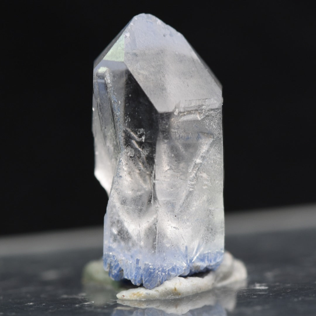 Natural Dumortierite in Clear Quartz Inclusion Raw Crystal Specimen from Brazil - 0.95 grams - 1.5cm