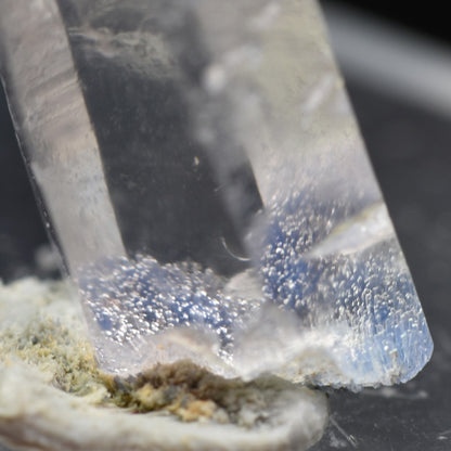 Natural Dumortierite in Clear Quartz Inclusion Raw Crystal Specimen from Brazil - 1.51 grams - 1.35cm