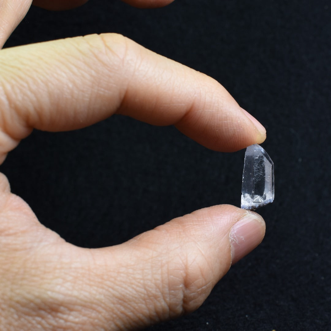 Natural Dumortierite in Clear Quartz Inclusion Raw Crystal Specimen from Brazil - 1.51 grams - 1.35cm