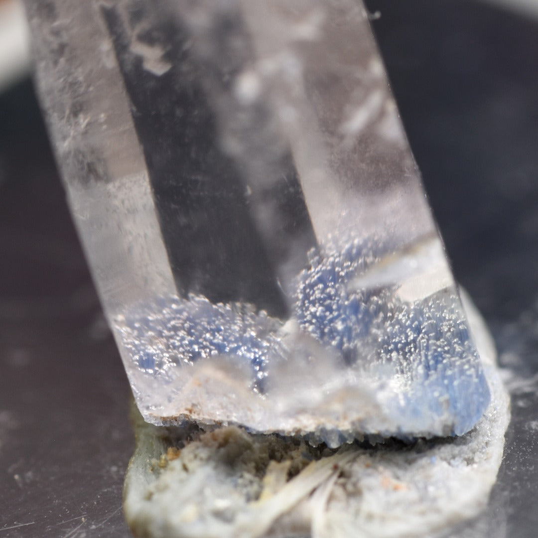 Natural Dumortierite in Clear Quartz Inclusion Raw Crystal Specimen from Brazil - 1.51 grams - 1.35cm