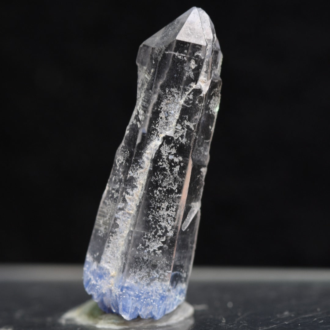 Natural Dumortierite in Clear Quartz Inclusion Raw Crystal Specimen from Brazil - 1 gram - 2cm