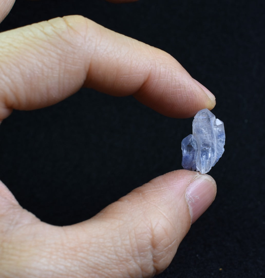 Natural Dumortierite in Clear Quartz Inclusion Raw Crystal Specimen from Brazil - 1.81 grams - 2cm