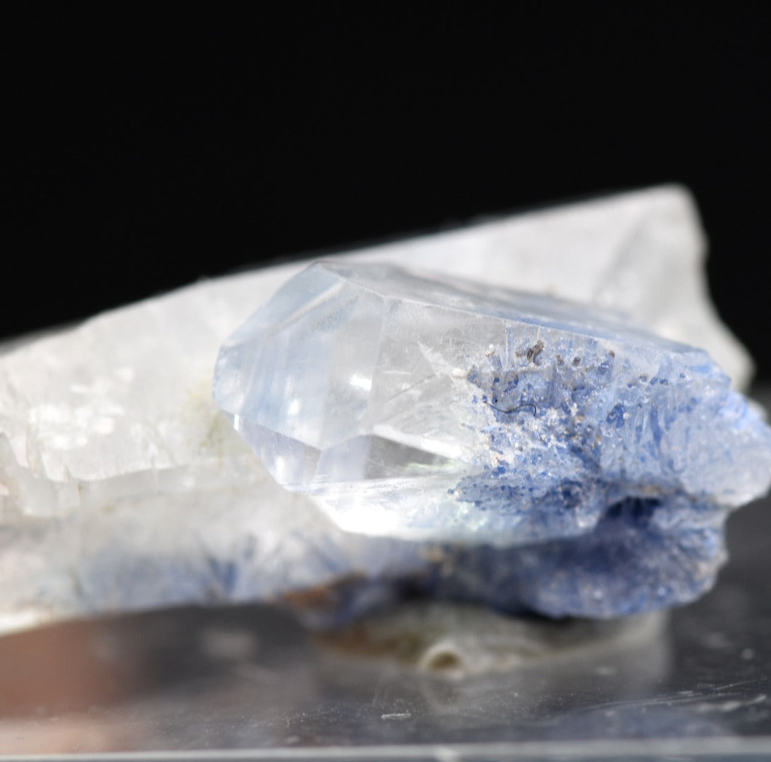 Natural Dumortierite in Clear Quartz Inclusion Raw Crystal Specimen from Brazil - 1.81 grams - 2cm