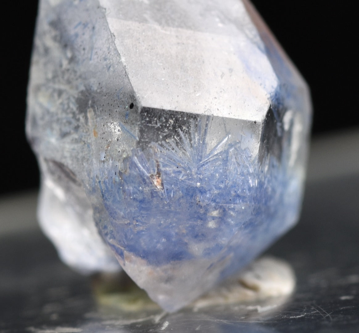 Natural Dumortierite in Clear Quartz Inclusion Raw Crystal Specimen from Brazil - 1.27 grams - 0.9cm