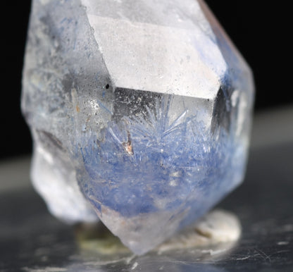 Natural Dumortierite in Clear Quartz Inclusion Raw Crystal Specimen from Brazil - 1.27 grams - 0.9cm