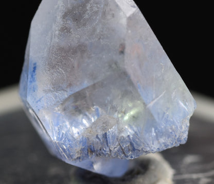 Natural Dumortierite in Clear Quartz Inclusion Raw Crystal Specimen from Brazil - 1.27 grams - 0.9cm