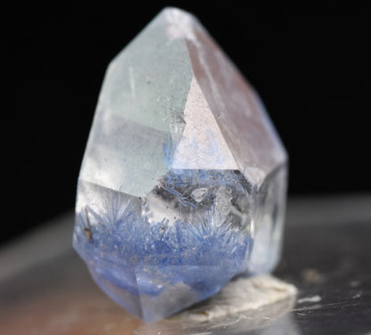 Natural Dumortierite in Clear Quartz Inclusion Raw Crystal Specimen from Brazil - 1.27 grams - 0.9cm