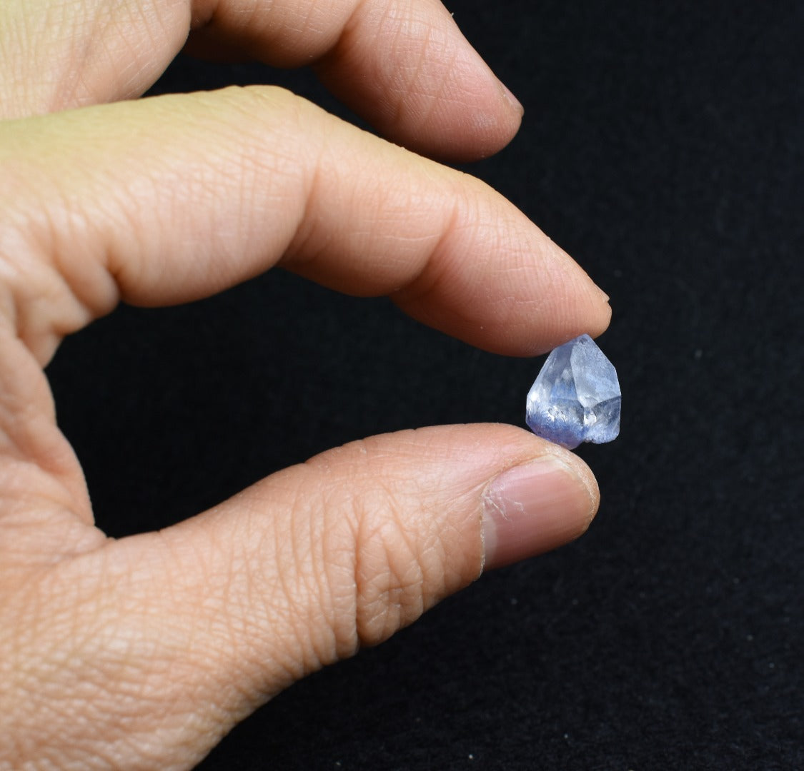Natural Dumortierite in Clear Quartz Inclusion Raw Crystal Specimen from Brazil - 1.27 grams - 0.9cm