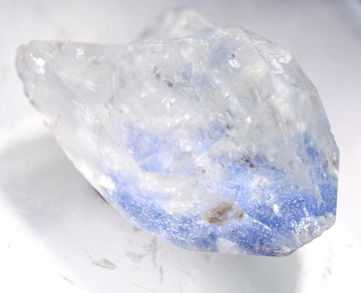 Natural Dumortierite in Clear Quartz Inclusion Raw Crystal Specimen from Brazil - 3.26 grams - 2.2cm