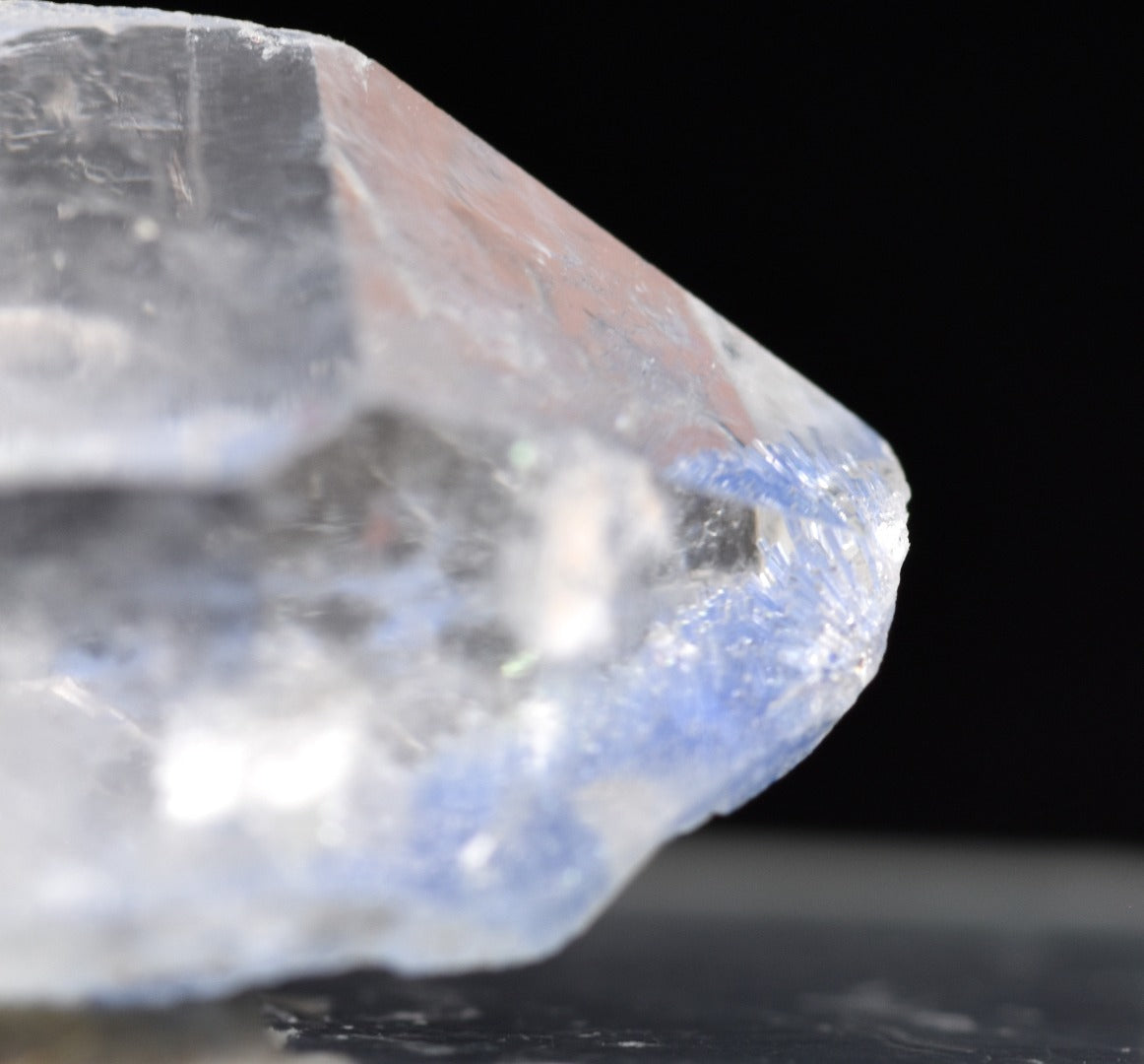 Natural Dumortierite in Clear Quartz Inclusion Raw Crystal Specimen from Brazil - 3.26 grams - 2.2cm
