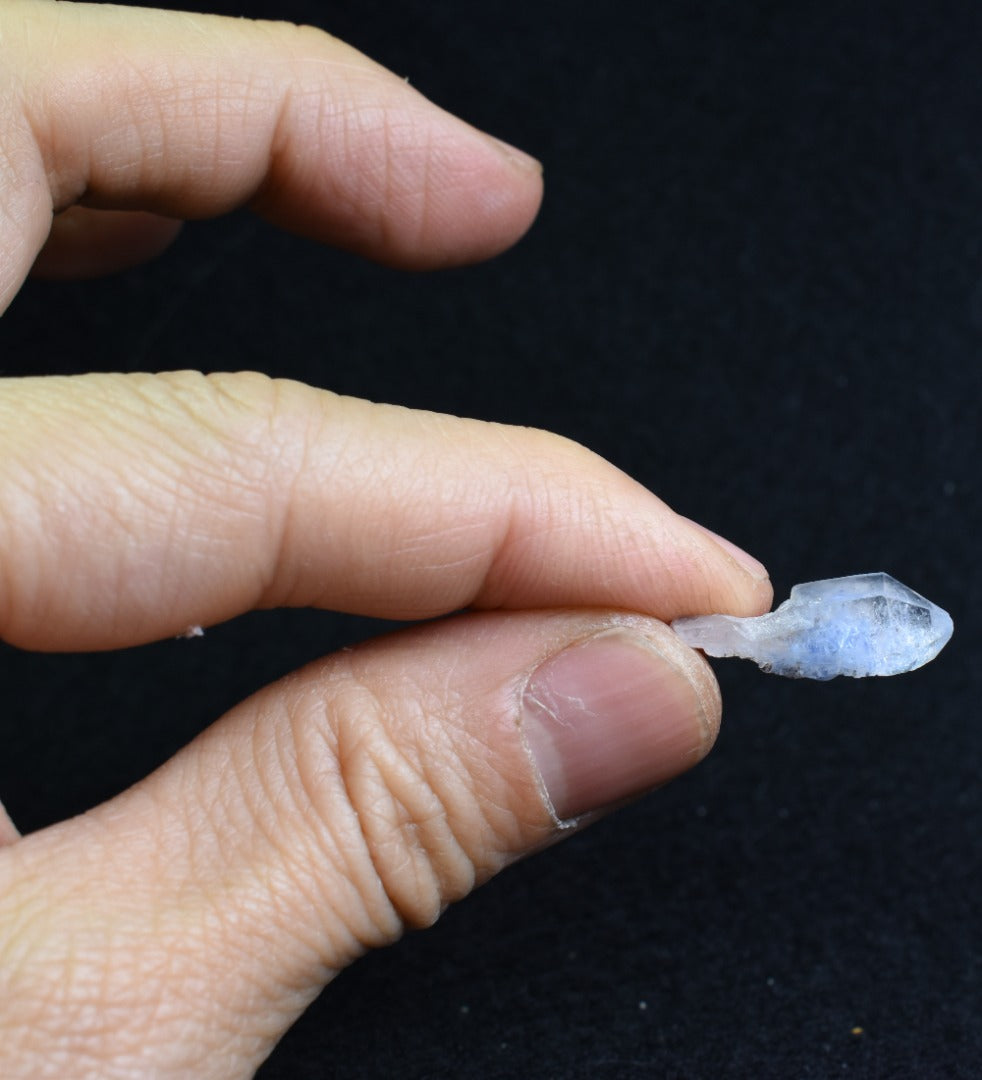 Natural Dumortierite in Clear Quartz Inclusion Raw Crystal Specimen from Brazil - 1.06 grams - 2.2cm