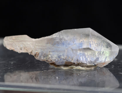 Natural Dumortierite in Clear Quartz Inclusion Raw Crystal Specimen from Brazil - 1.06 grams - 2.2cm