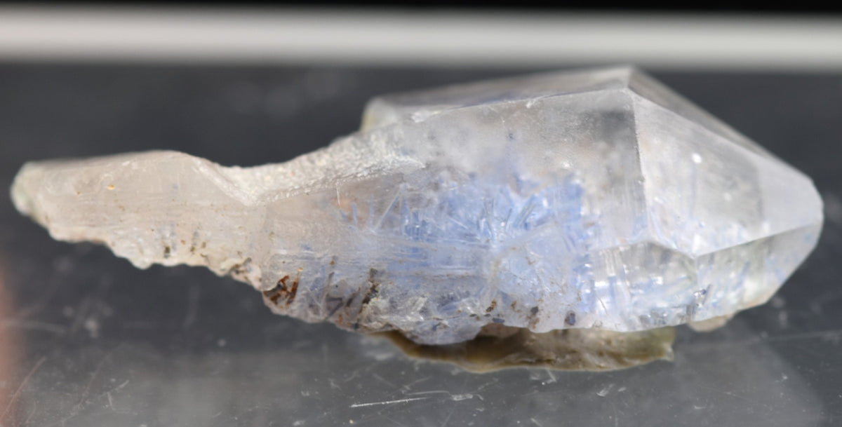 Natural Dumortierite in Clear Quartz Inclusion Raw Crystal Specimen from Brazil - 1.06 grams - 2.2cm