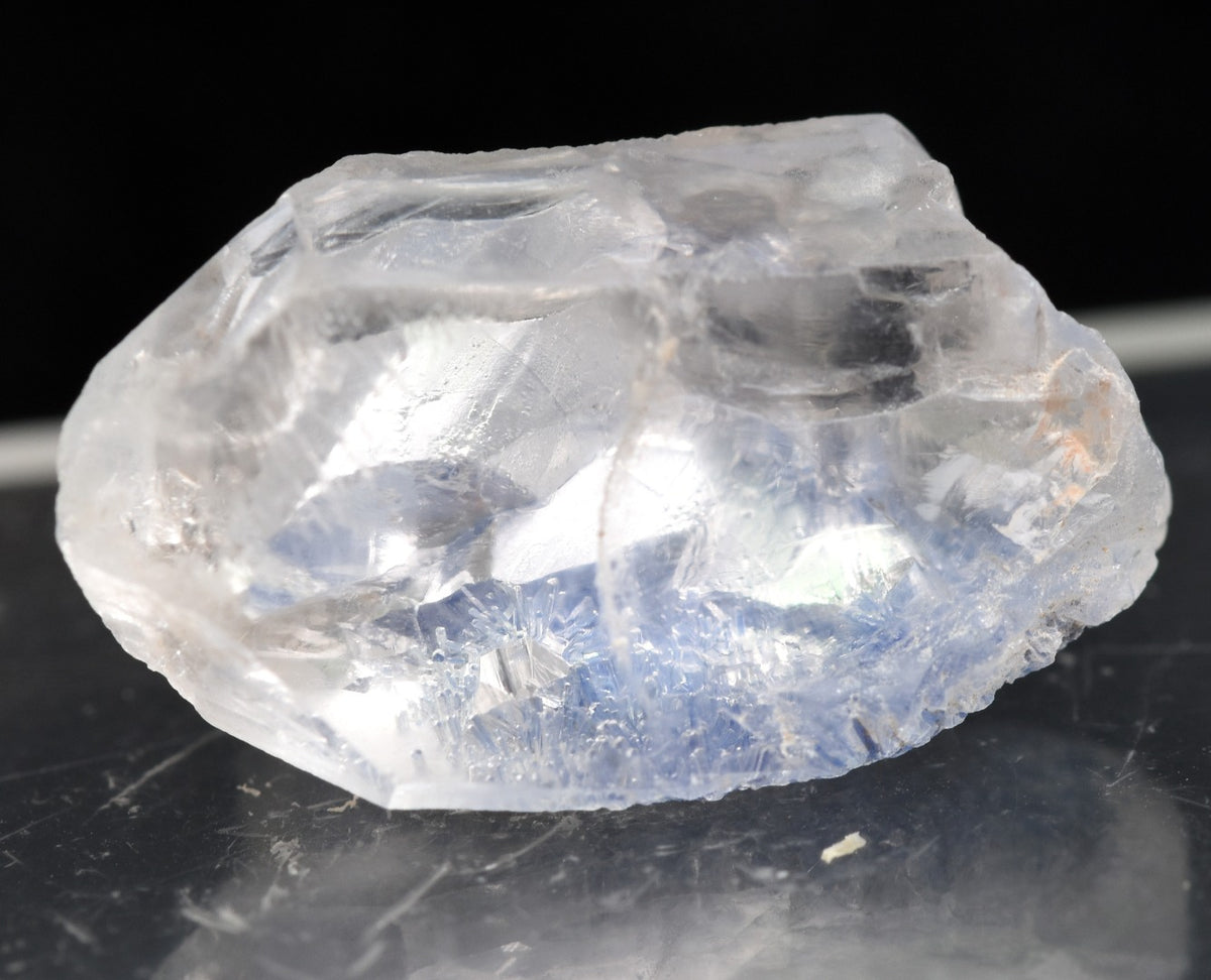 Natural Dumortierite in Clear Quartz Inclusion Raw Crystal Specimen from Brazil - 3.34 grams - 2.1cm