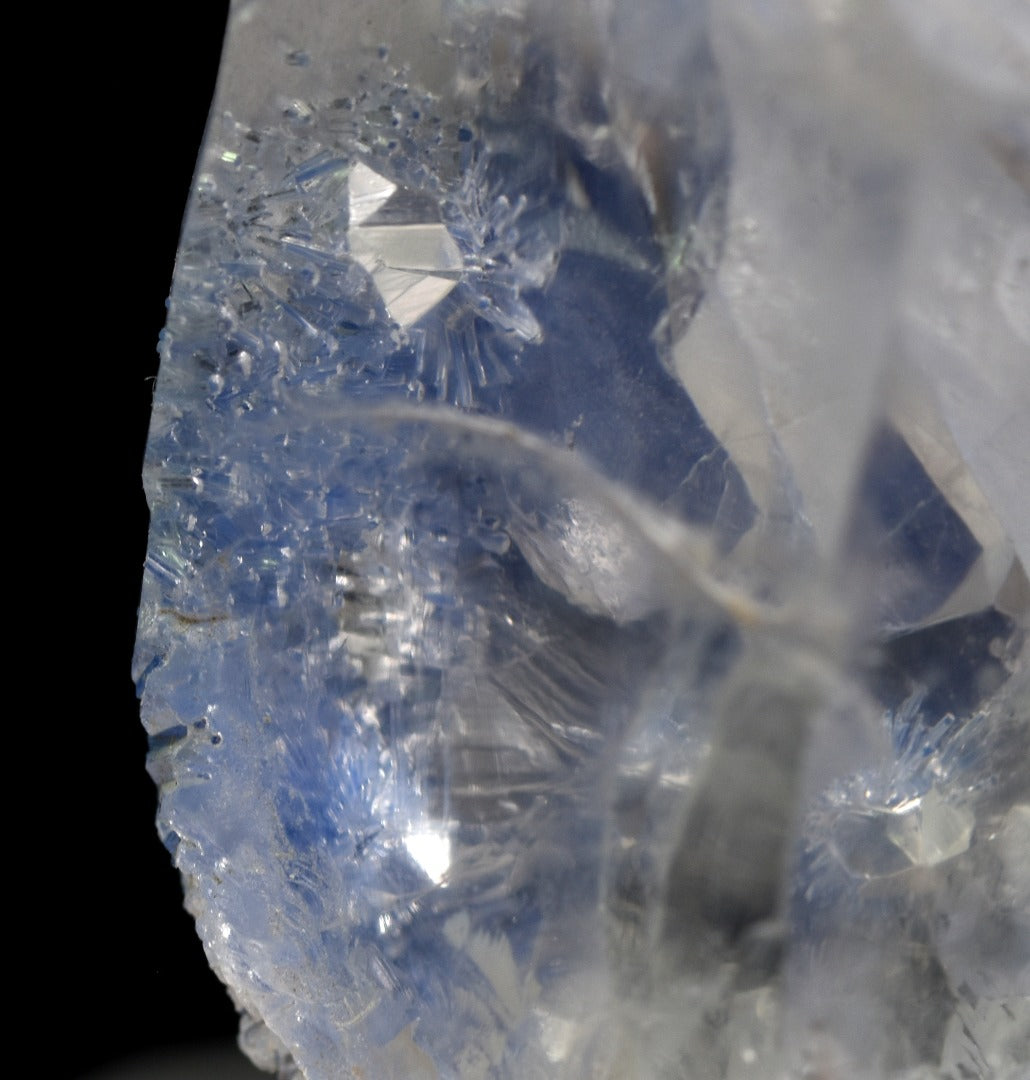 Natural Dumortierite in Clear Quartz Inclusion Raw Crystal Specimen from Brazil - 3.34 grams - 2.1cm