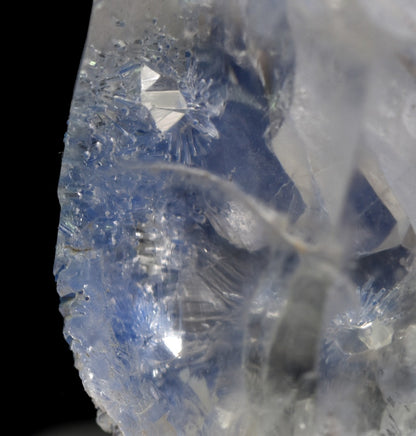 Natural Dumortierite in Clear Quartz Inclusion Raw Crystal Specimen from Brazil - 3.34 grams - 2.1cm