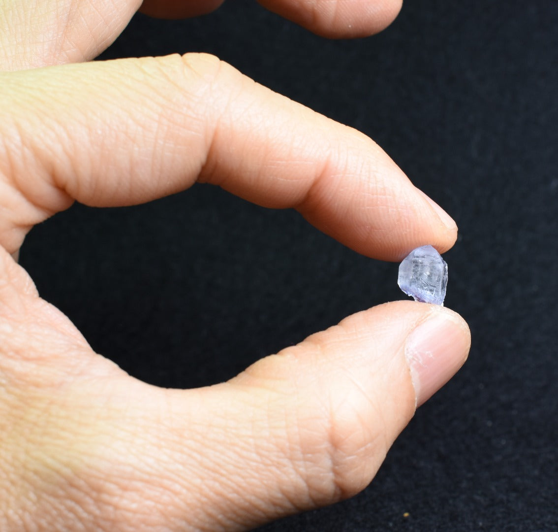 Natural Dumortierite in Clear Quartz Inclusion Raw Crystal Specimen from Brazil - 0.48 grams - 1cm