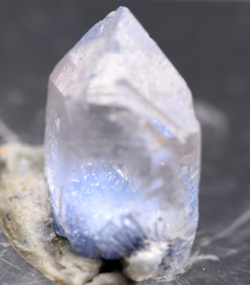 Natural Dumortierite in Clear Quartz Inclusion Raw Crystal Specimen from Brazil - 0.48 grams - 1cm
