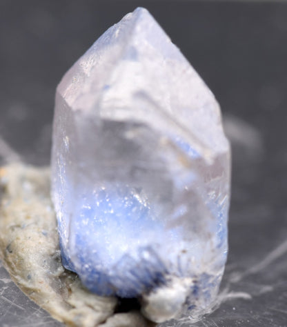 Natural Dumortierite in Clear Quartz Inclusion Raw Crystal Specimen from Brazil - 0.48 grams - 1cm