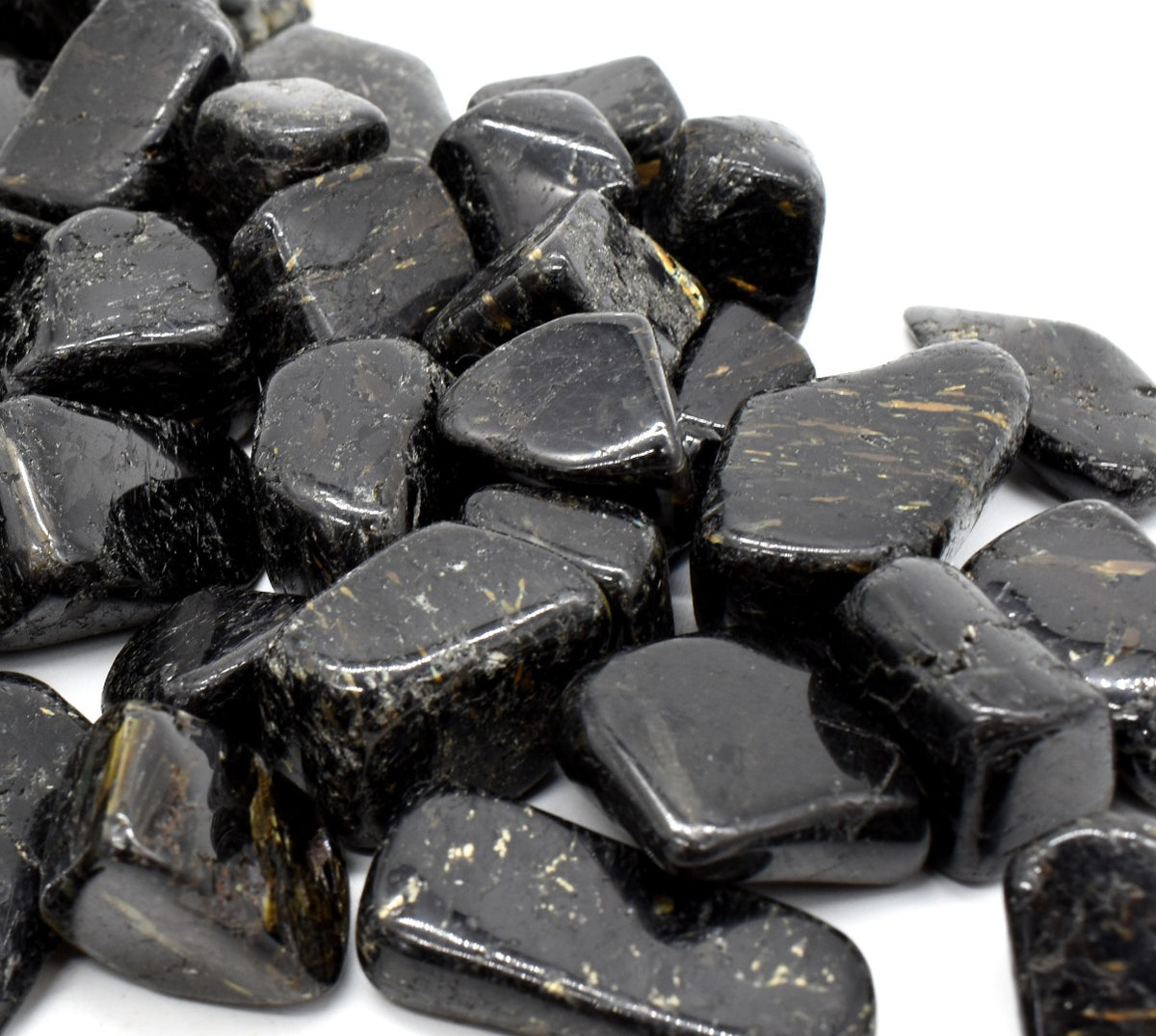 Nuummite Tumbled Stone, Genuine Crystal from Greenland - 3 Sizes - 1 Count