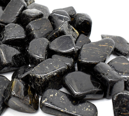 Nuummite Tumbled Stone, Genuine Crystal from Greenland - 3 Sizes - 1 Count