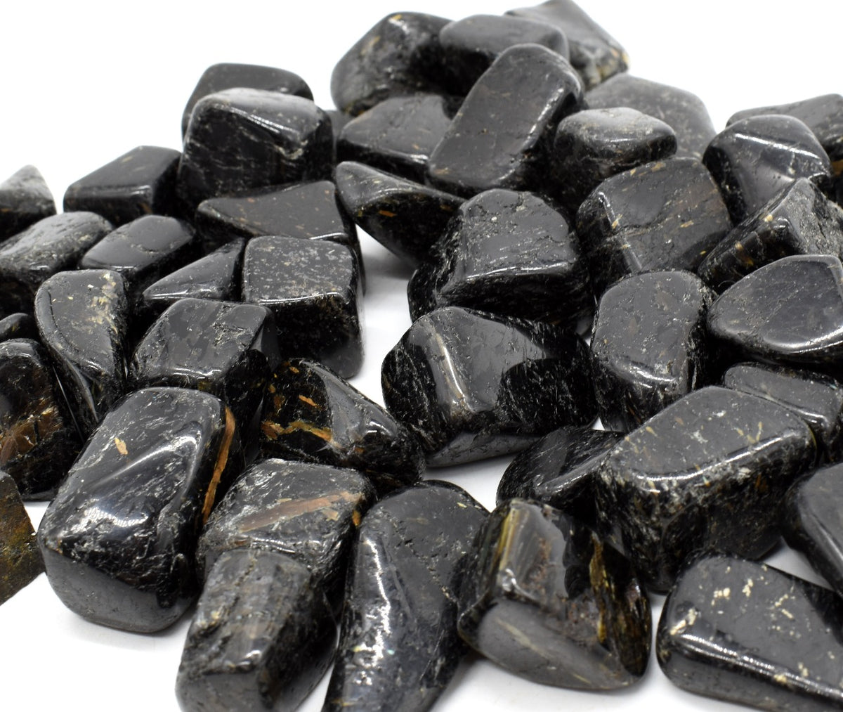 Nuummite Tumbled Stone, Genuine Crystal from Greenland - 3 Sizes - 1 Count