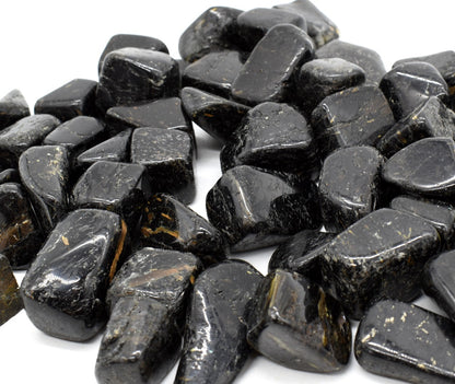 Nuummite Tumbled Stone, Genuine Crystal from Greenland - 3 Sizes - 1 Count
