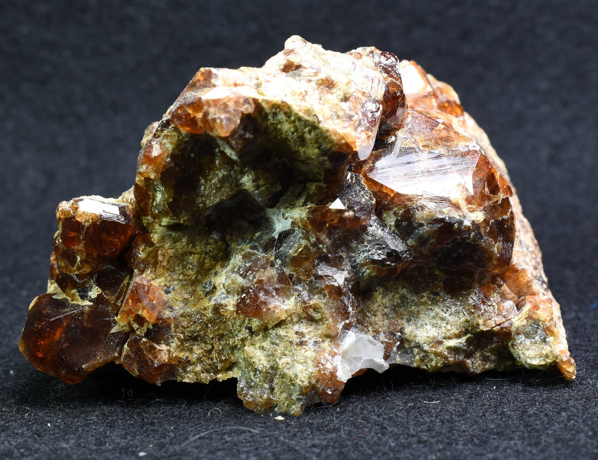 Grossular Garnet Hessonite Cluster Crystal Specimen from Coyote Front Range, California - 203 grams #01