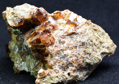 Grossular Garnet Hessonite Cluster Crystal Specimen from Coyote Front Range, California - 203 grams #01