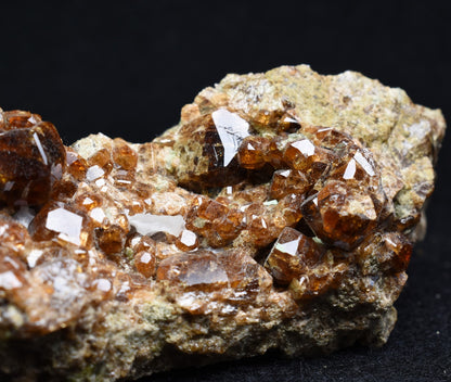 Grossular Garnet Hessonite Cluster with Green Epidote Crystal Specimen from Coyote Front Range, California - 197 grams #03