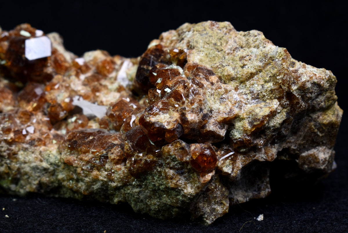 Grossular Garnet Hessonite Cluster with Green Epidote Crystal Specimen from Coyote Front Range, California - 197 grams #03