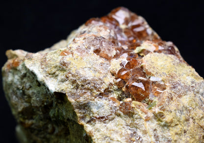 Grossular Garnet Hessonite Cluster with Green Epidote Crystal Specimen from Coyote Front Range, California - 279 grams #04