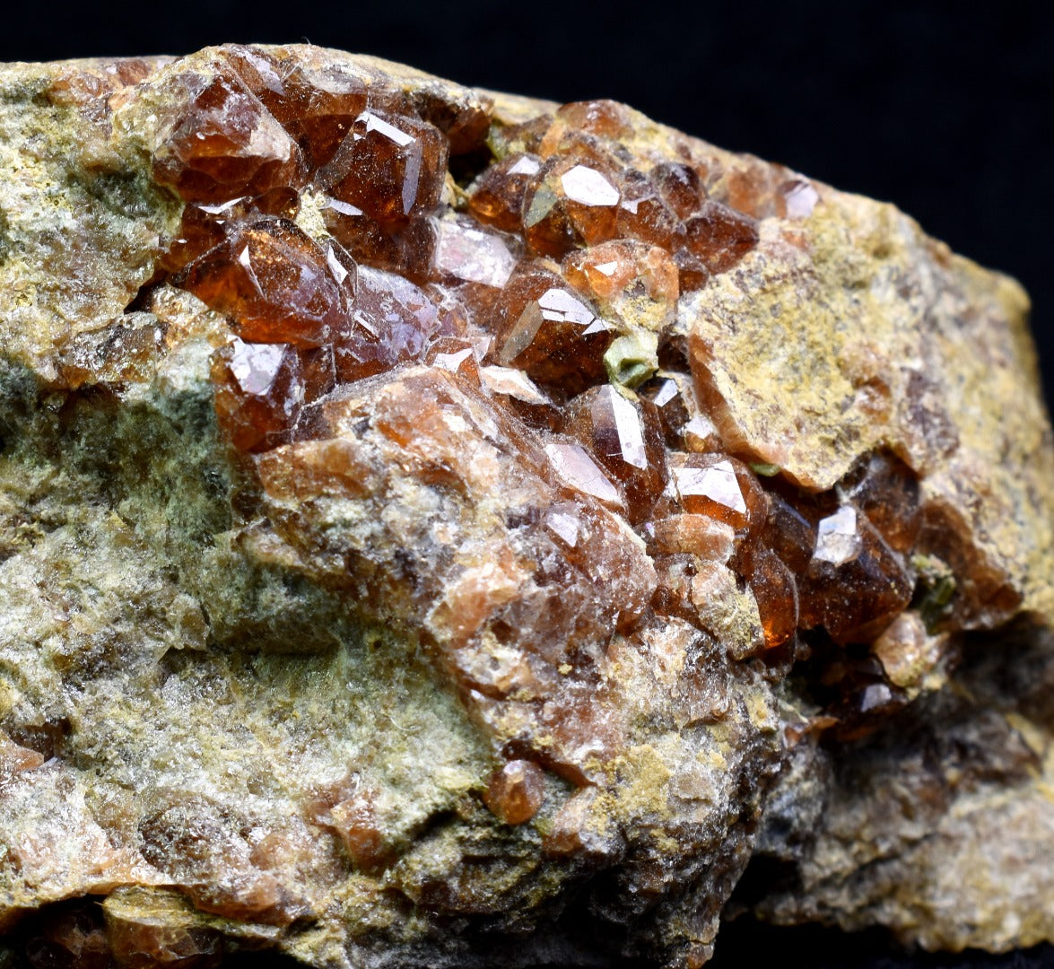 Grossular Garnet Hessonite Cluster with Green Epidote Crystal Specimen from Coyote Front Range, California - 279 grams #04