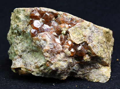 Grossular Garnet Hessonite Cluster with Green Epidote Crystal Specimen from Coyote Front Range, California - 279 grams #04
