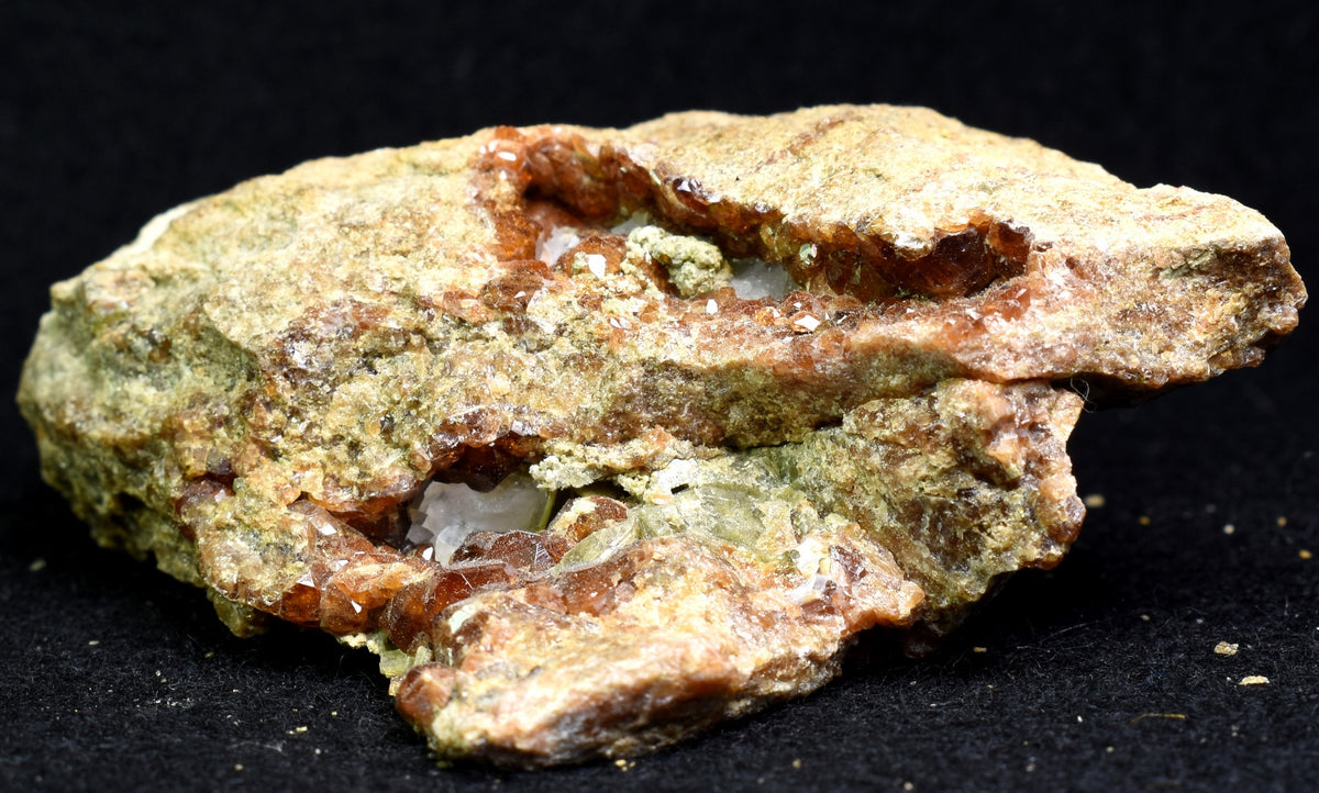 Grossular Garnet Hessonite Cluster with Green Epidote Crystal Specimen from Coyote Front Range, California - 221 grams #05
