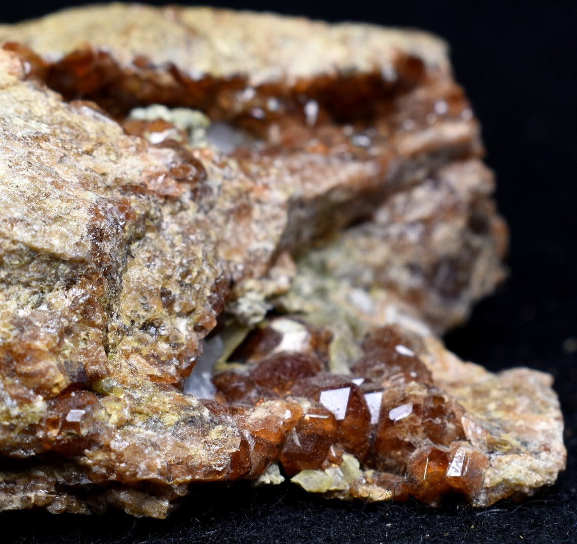 Grossular Garnet Hessonite Cluster with Green Epidote Crystal Specimen from Coyote Front Range, California - 221 grams #05