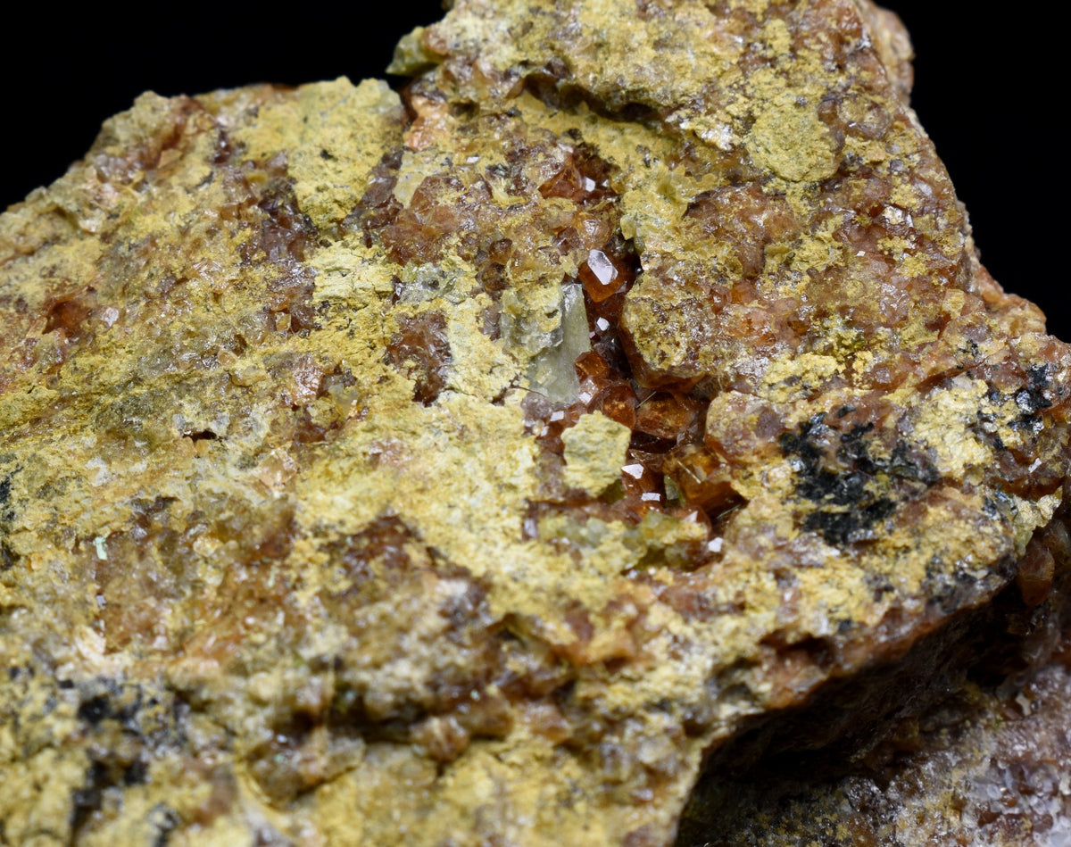 Grossular Garnet Hessonite Cluster with Green Epidote Crystal Specimen from Coyote Front Range, California - 221 grams #05