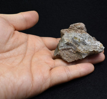 Mexican Hyalite Opal Collector Grade Specimen Stone on Matrix - UV Reactive Fluorescent - 84 grams #01