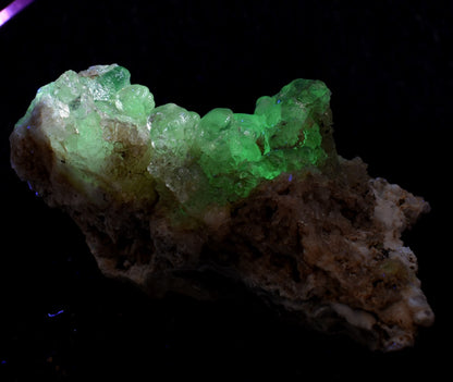Mexican Hyalite Opal Collector Grade Specimen Stone on Chalcedony Agate - UV Reactive Fluorescent - 55 grams #04