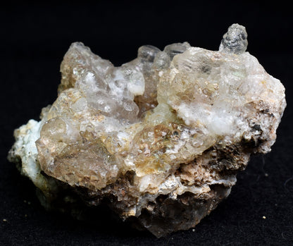 Mexican Hyalite Opal Collector Grade Specimen Stone on Chalcedony Agate - UV Reactive Fluorescent - 55 grams #04
