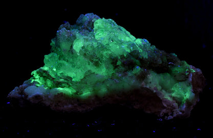 Mexican Hyalite Opal Collector Grade Specimen Stone on Chalcedony Agate - UV Reactive Fluorescent - 55 grams #06