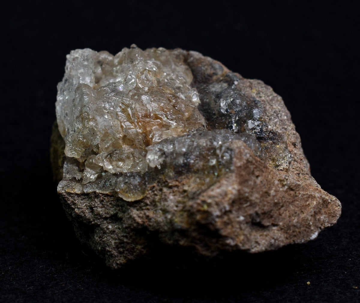 Mexican Hyalite Opal Collector Grade Specimen Stone on Matrix - UV Reactive Fluorescent - 59 grams #07