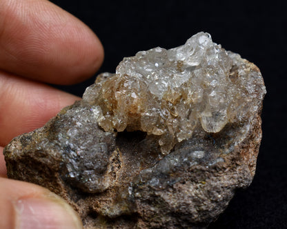Mexican Hyalite Opal Collector Grade Specimen Stone on Matrix - UV Reactive Fluorescent - 59 grams #07