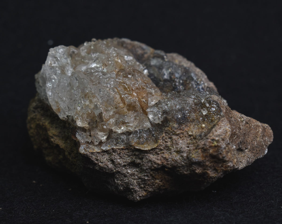 Mexican Hyalite Opal Collector Grade Specimen Stone on Matrix - UV Reactive Fluorescent - 59 grams #07