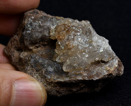 Mexican Hyalite Opal Collector Grade Specimen Stone on Matrix - UV Reactive Fluorescent - 59 grams #07