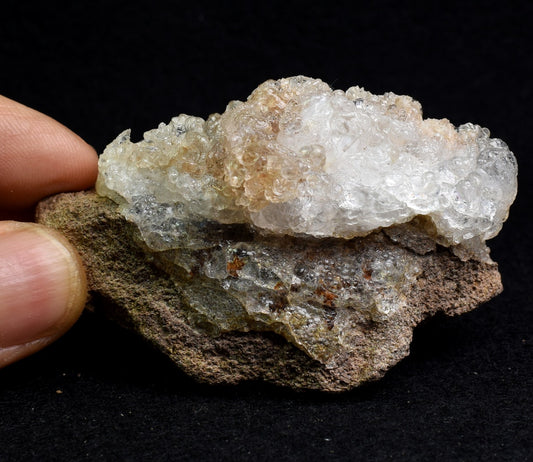 Mexican Hyalite Opal Collector Grade Specimen Stone on Matrix - UV Reactive Fluorescent - 75 grams #08
