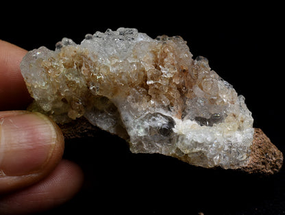 Mexican Hyalite Opal Collector Grade Specimen Stone on Matrix - UV Reactive Fluorescent - 75 grams #08