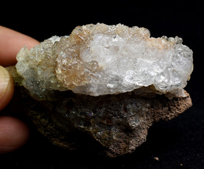 Mexican Hyalite Opal Collector Grade Specimen Stone on Matrix - UV Reactive Fluorescent - 75 grams #08